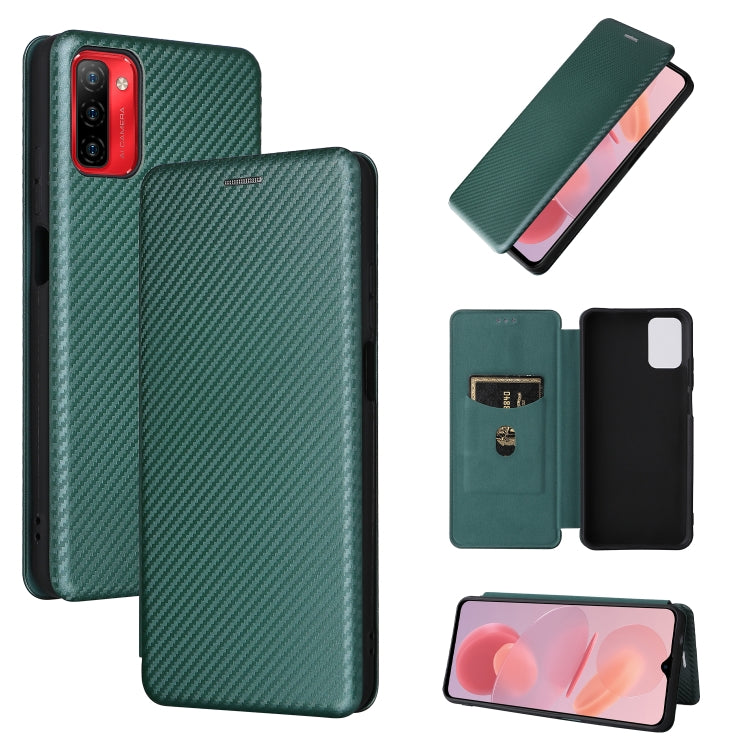 Carbon Fiber Texture Magnetic Horizontal Flip PU Phone Case