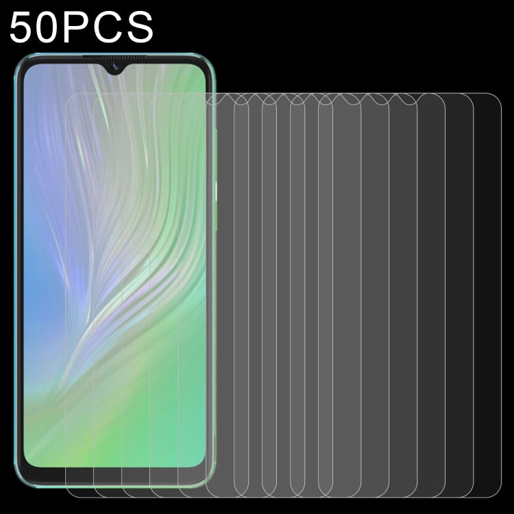 50 PCS 0.26mm 9H 2.5D Tempered Glass Film
