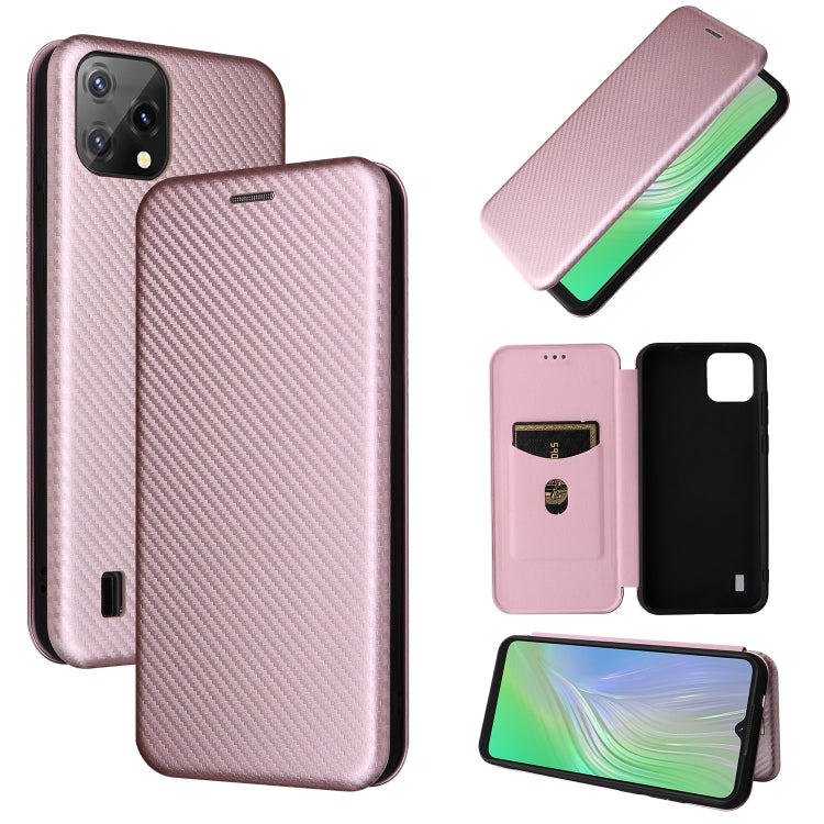 Carbon Fiber Texture Magnetic Horizontal Flip PU Phone Case