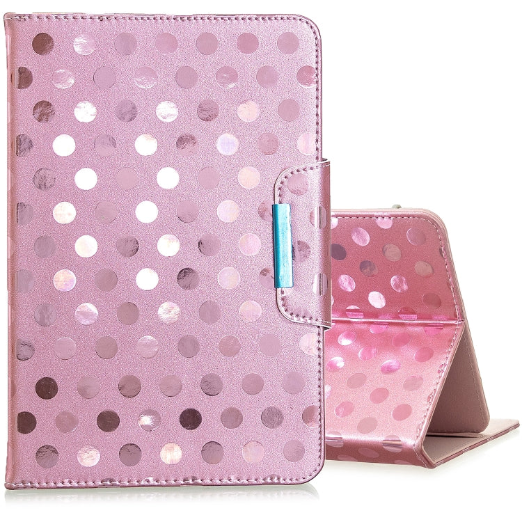 Solid Color Wave Point Horizontal Flip Leather Case, with Holder