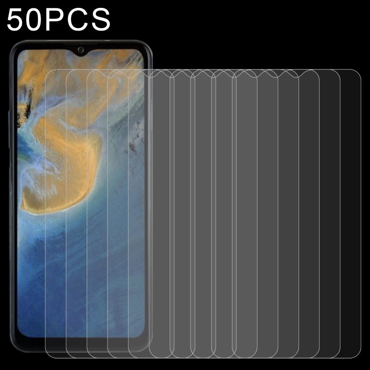 50 PCS 0.26mm 9H 2.5D Tempered Glass Film