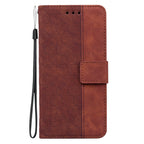 Geometric Embossed Leather Phone Case — For Infinix Hot 8 X650 CC7