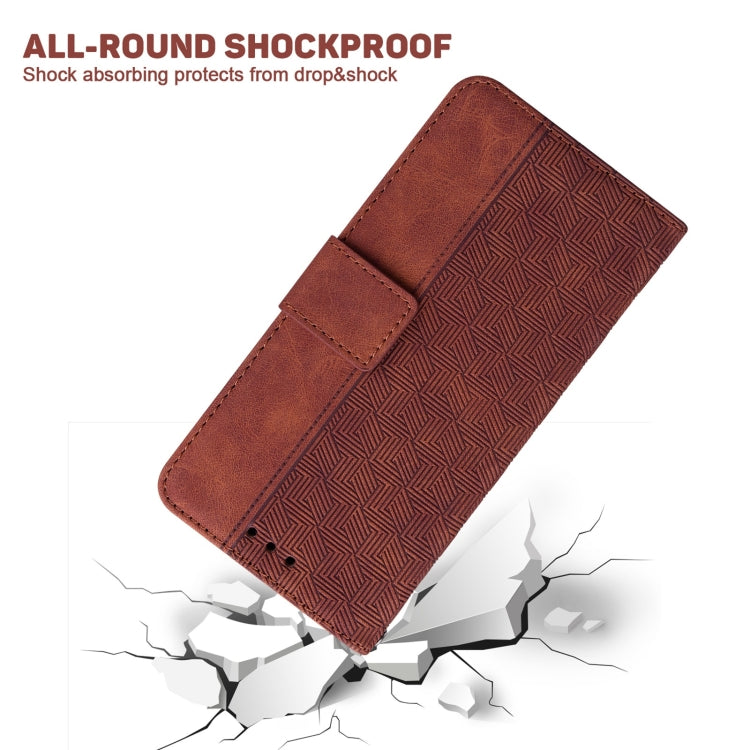 Geometric Embossed Leather Phone Case — For Infinix Note 7 X690
