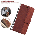 Geometric Embossed Leather Phone Case — For Infinix Smart 5 X657 / Hot 10 Lite