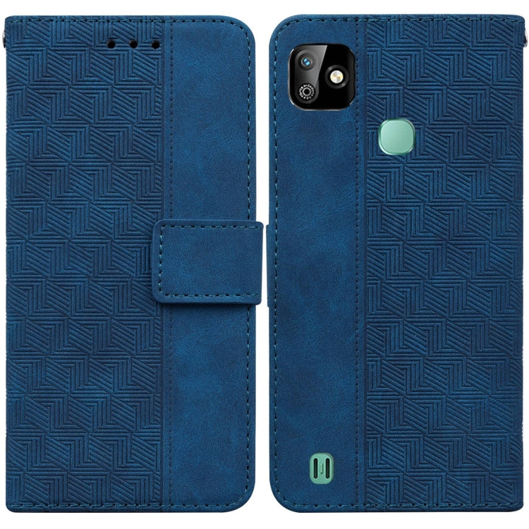 Geometric Embossed Leather Phone Case