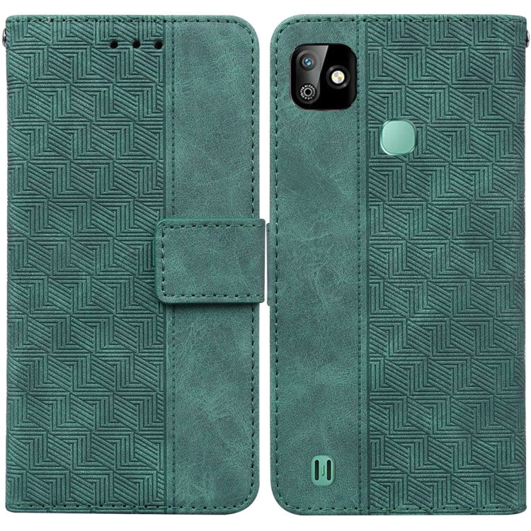 Geometric Embossed Leather Phone Case