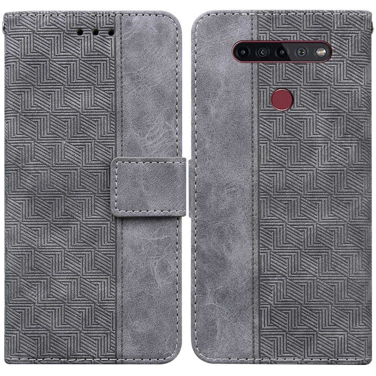 Geometric Embossed Leather Phone Case