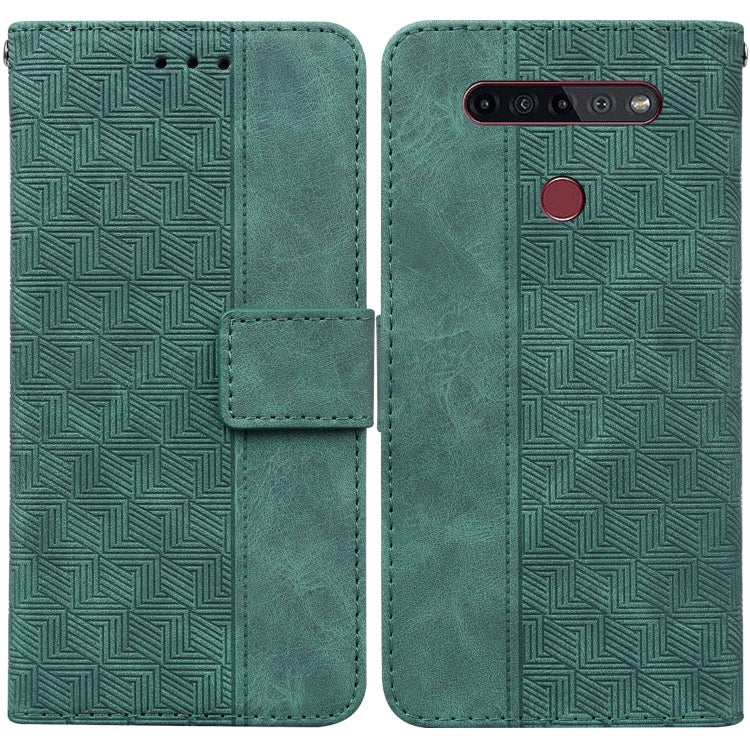 Geometric Embossed Leather Phone Case