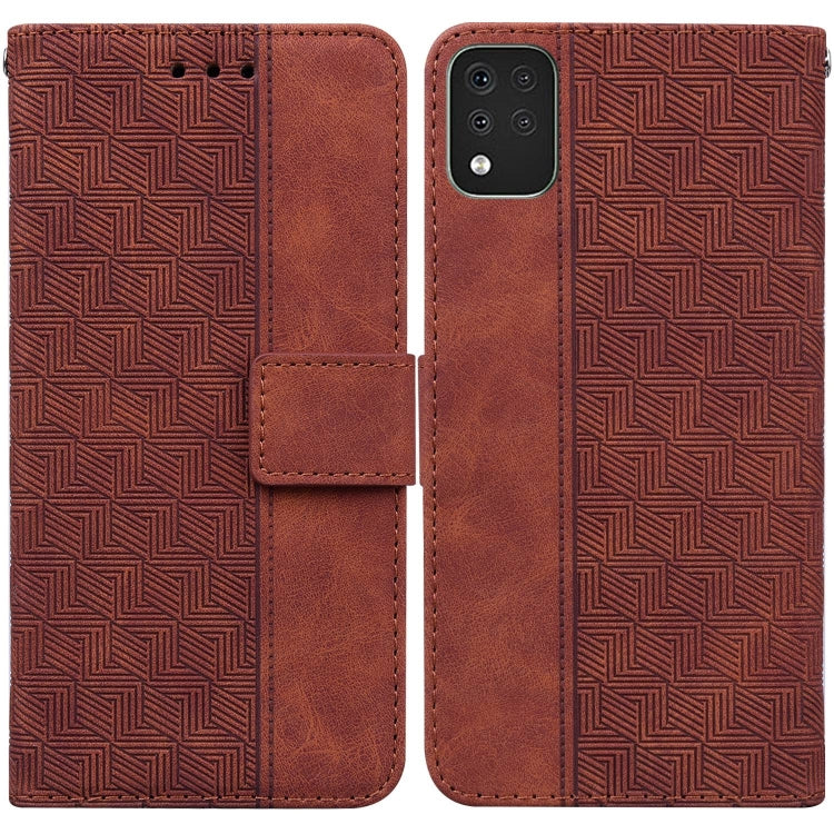 Geometric Embossed Leather Phone Case