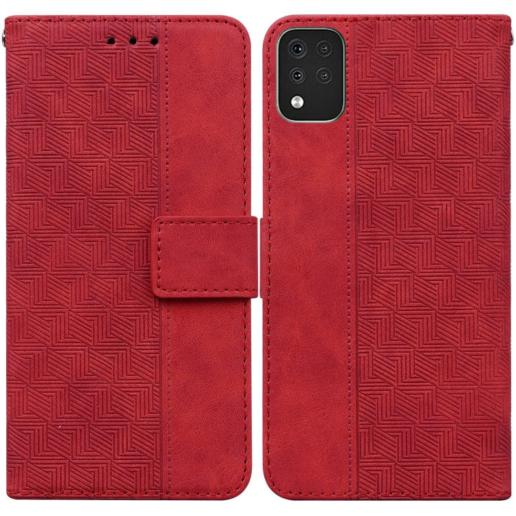 Geometric Embossed Leather Phone Case