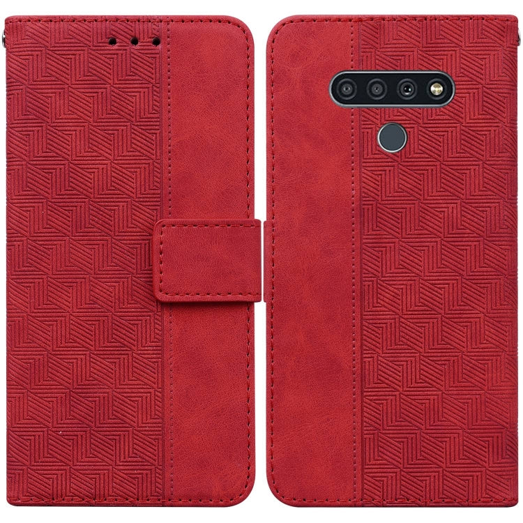 Geometric Embossed Leather Phone Case