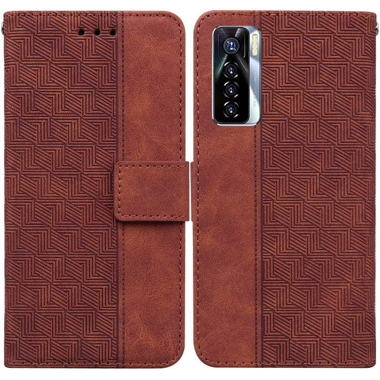Geometric Embossed Leather Phone Case