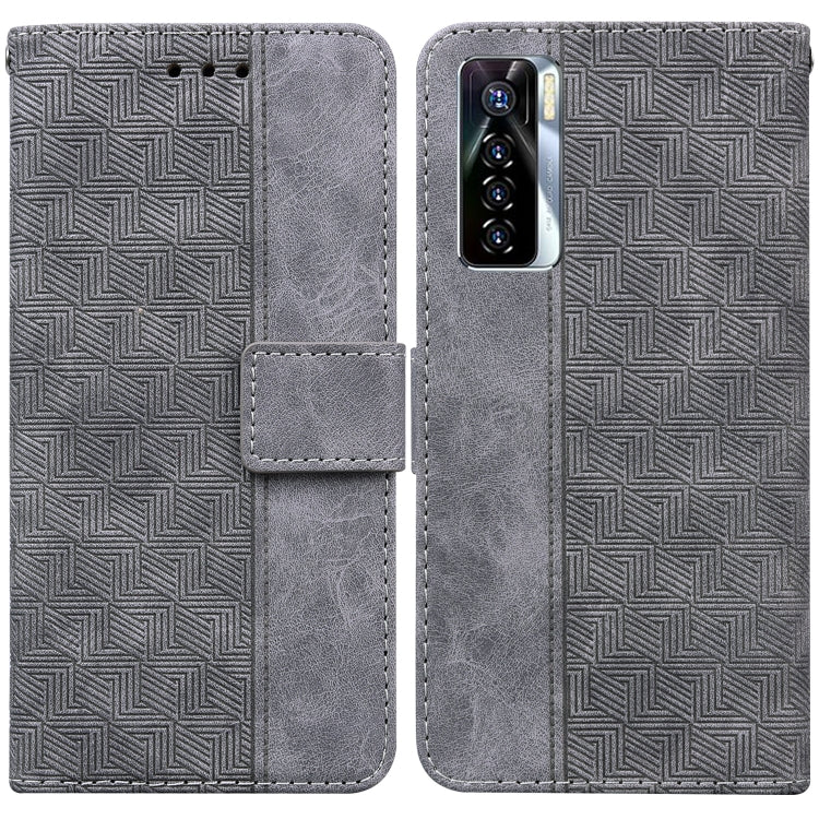 Geometric Embossed Leather Phone Case