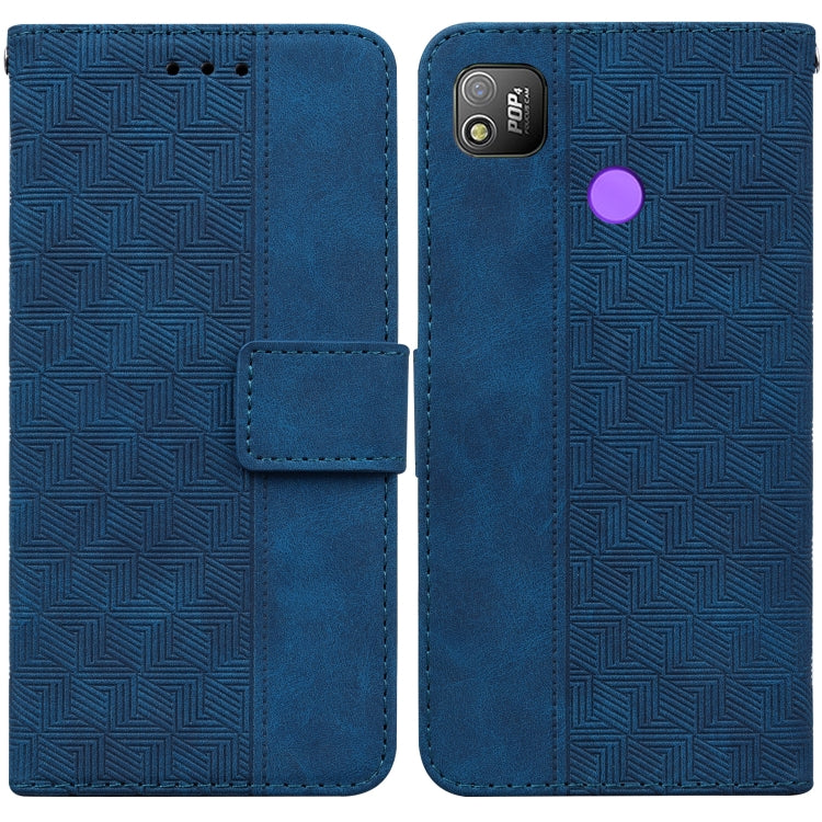 Geometric Embossed Leather Phone Case