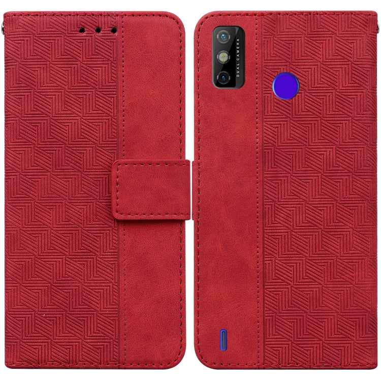 Geometric Embossed Leather Phone Case