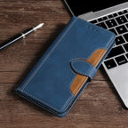 Skin Feel Straw Hat Magnetic Buckle Leather Phone Case