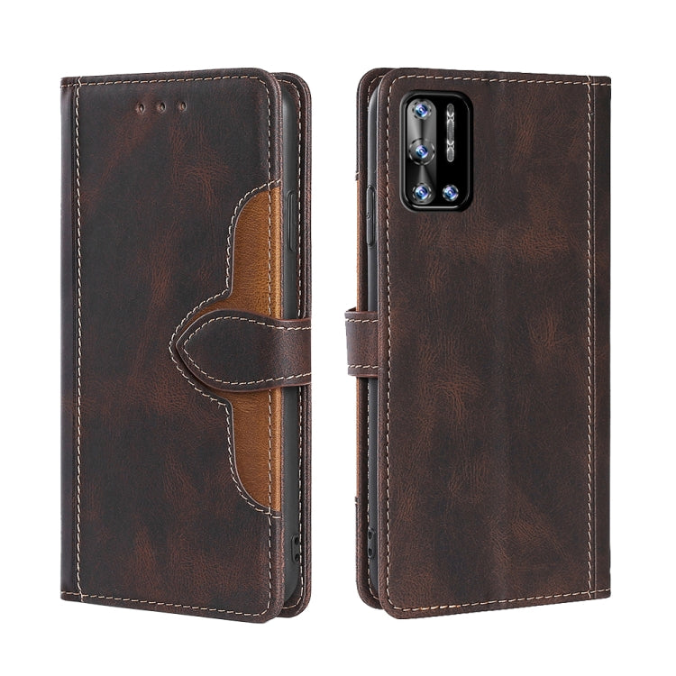 Skin Feel Straw Hat Magnetic Buckle Leather Phone Case