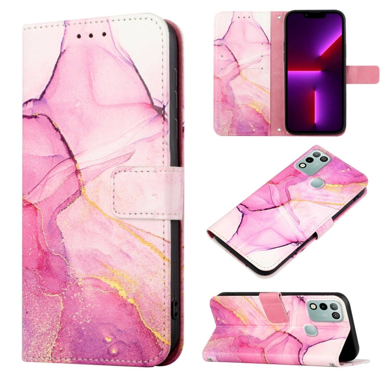 PT003 Marble Pattern Flip Leather Phone Case — For Infinix Note 10
