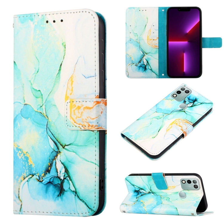 PT003 Marble Pattern Flip Leather Phone Case — For Infinix Note 10 Pro / Note 10 Pro NFC