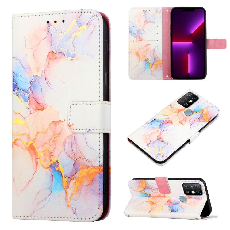 PT003 Marble Pattern Flip Leather Phone Case — Rose Gold LS005