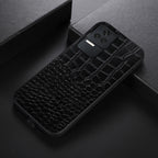 Crocodile Top Layer Cowhide Leather Phone Case