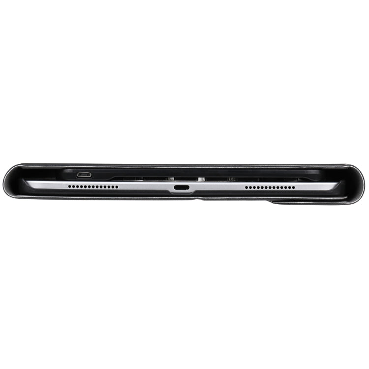 A11 Lambskin Texture ultra-thin Bluetooth Keyboard Leather Case — Black