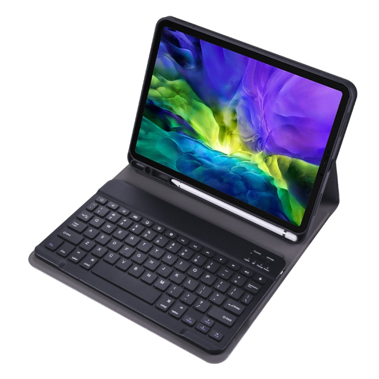 A11B Lambskin Texture ultra-thin Bluetooth Keyboard Leather Case with Pen Holder