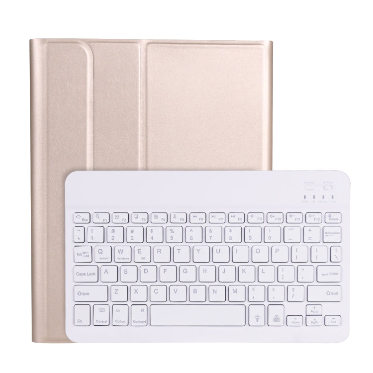 A11BS Lambskin Texture ultra-thin Bluetooth Keyboard Leather Case with Pen Holder & Backlight
