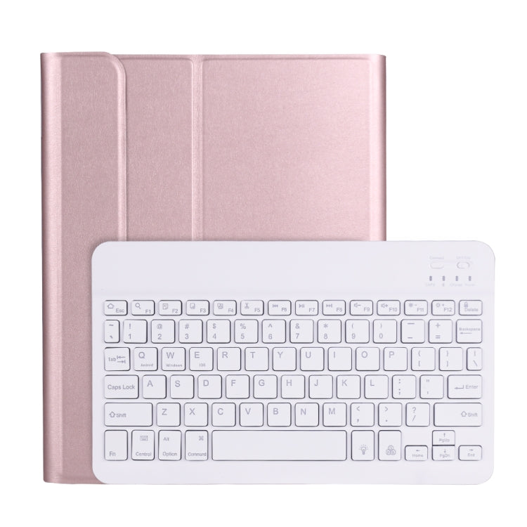 A11BS Lambskin Texture ultra-thin Bluetooth Keyboard Leather Case with Pen Holder & Backlight