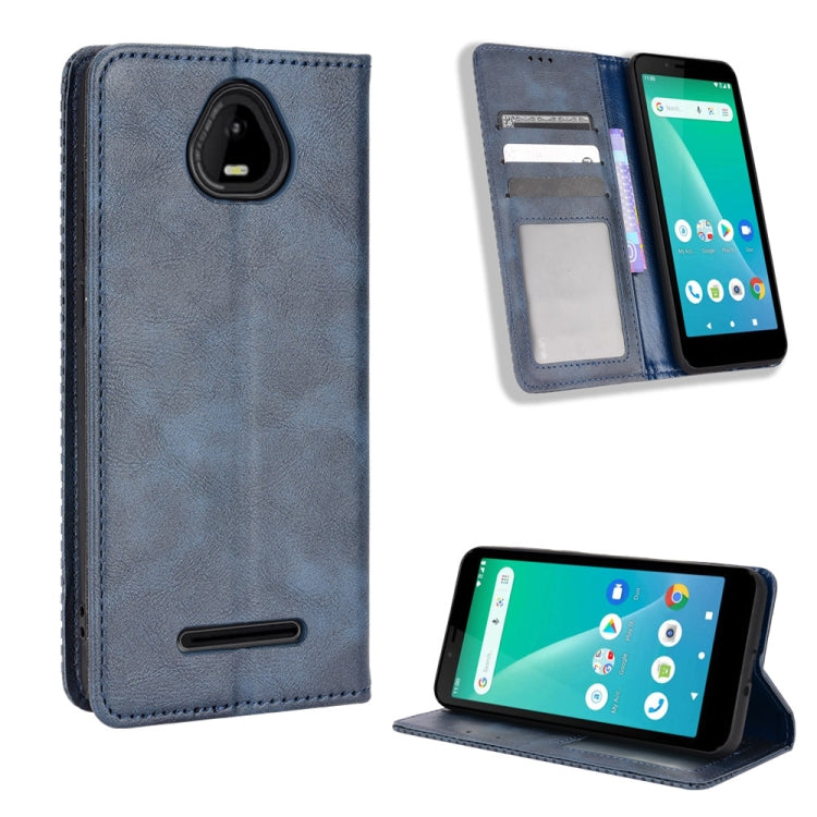 Magnetic Buckle Retro Texture Leather Phone Case