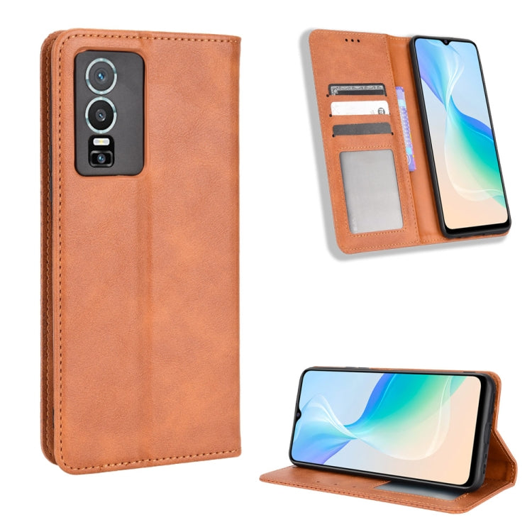 Magnetic Buckle Retro Texture Leather Phone Case