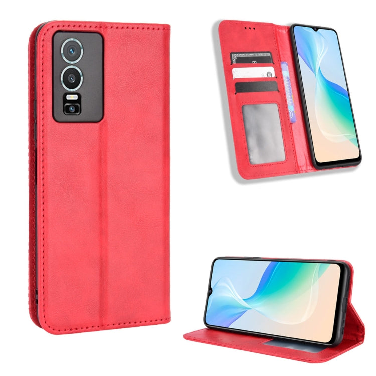 Magnetic Buckle Retro Texture Leather Phone Case
