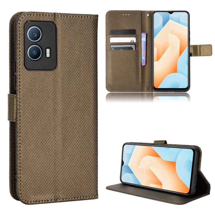Diamond Texture Leather Phone Case — Black