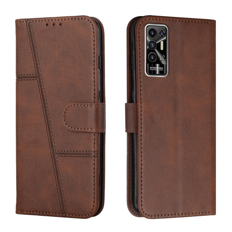 Stitching Calf Texture Buckle Leather Phone Case