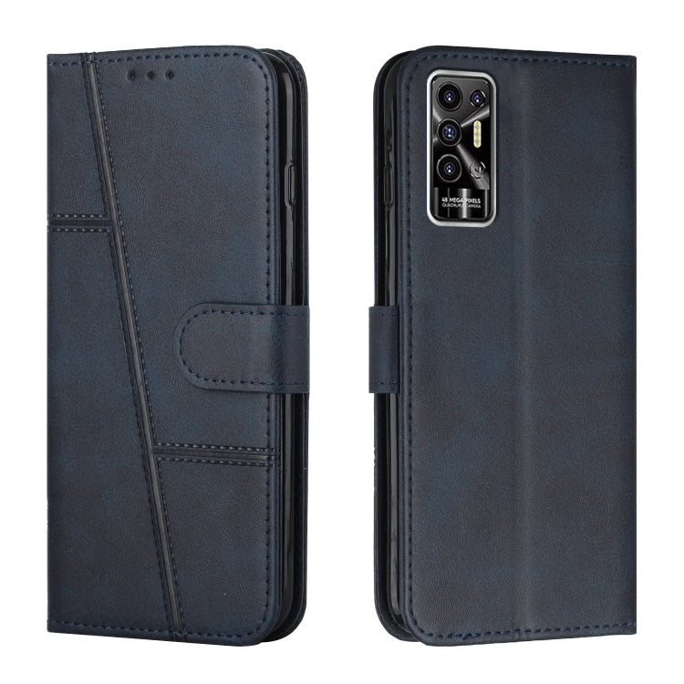 Stitching Calf Texture Buckle Leather Phone Case