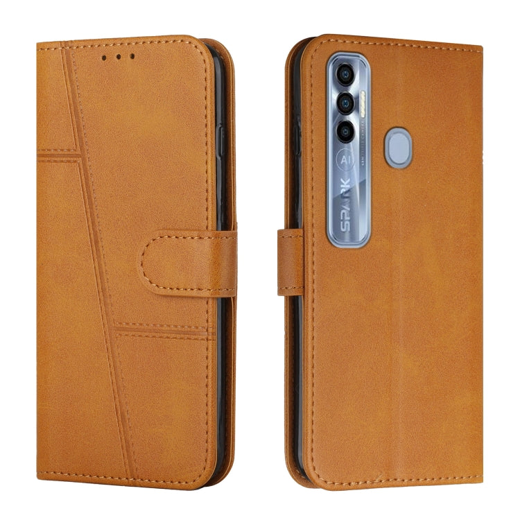 Stitching Calf Texture Buckle Leather Phone Case