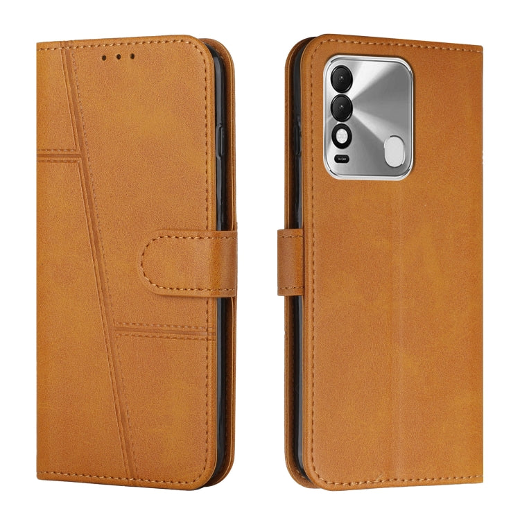 Stitching Calf Texture Buckle Leather Phone Case