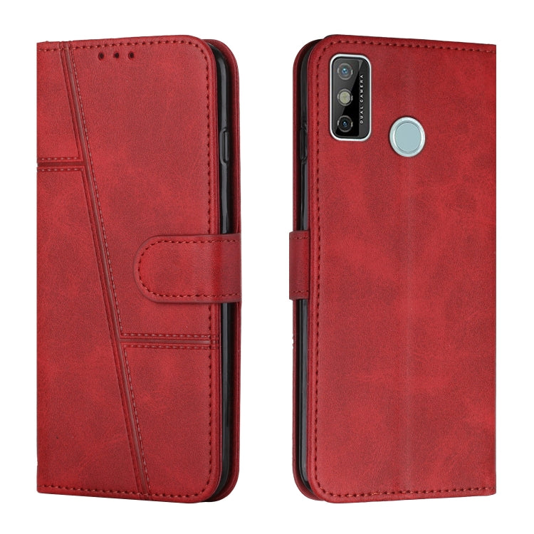Stitching Calf Texture Buckle Leather Phone Case