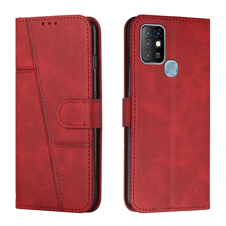 Stitching Calf Texture Buckle Leather Phone Case — For Infinix Hot 10S / 10T / 10S NFC