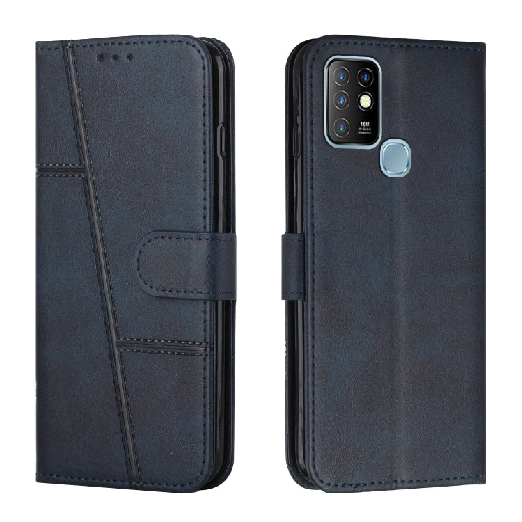Stitching Calf Texture Buckle Leather Phone Case — For Infinix Note 10