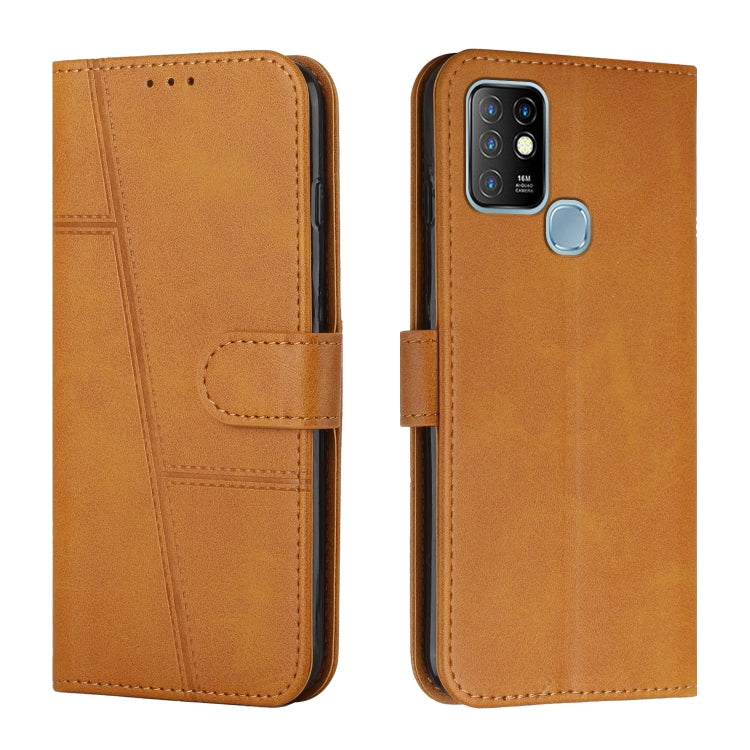 Stitching Calf Texture Buckle Leather Phone Case — Black