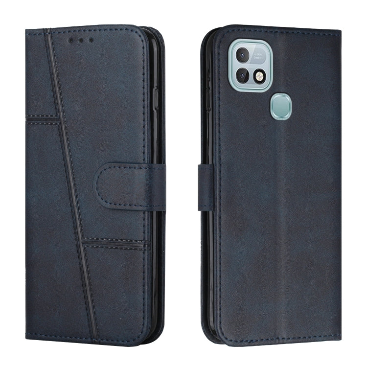 Stitching Calf Texture Buckle Leather Phone Case — Pink