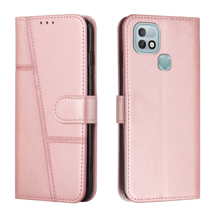 Stitching Calf Texture Buckle Leather Phone Case — Yellow