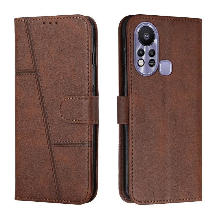 Stitching Calf Texture Buckle Leather Phone Case — view 44