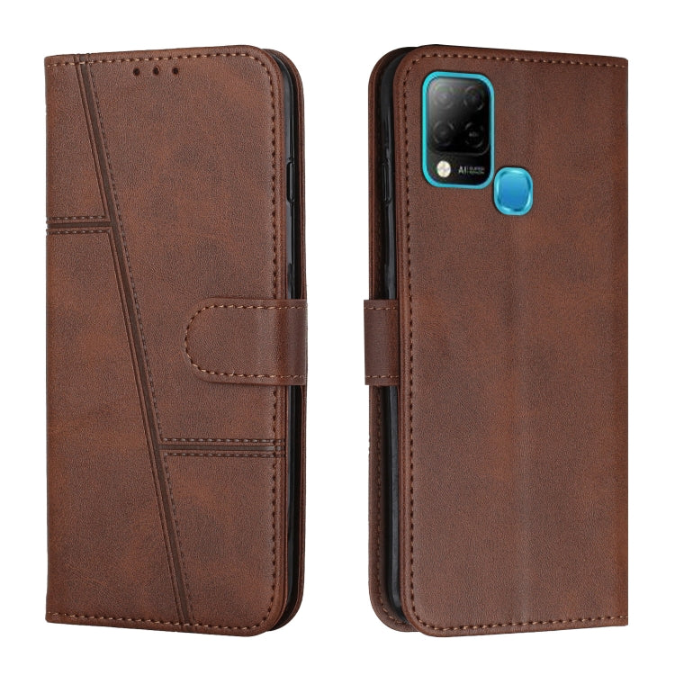 Stitching Calf Texture Buckle Leather Phone Case — view 50