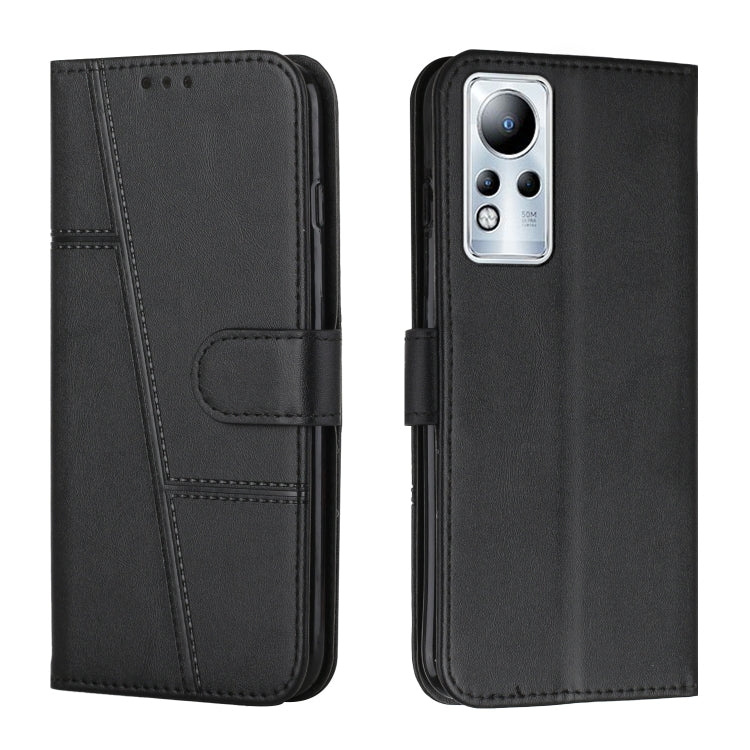 Stitching Calf Texture Buckle Leather Phone Case