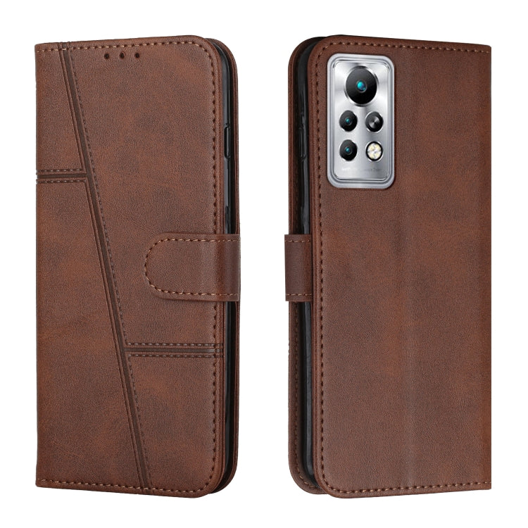 Stitching Calf Texture Buckle Leather Phone Case — view 14