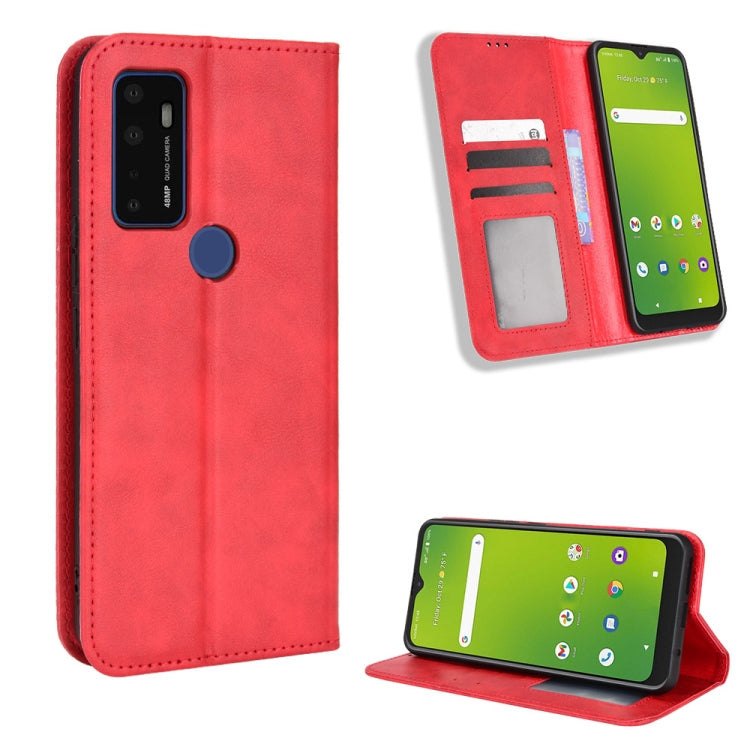 Magnetic Buckle Retro Texture Leather Phone Case — For vivo iQOO U5 5G