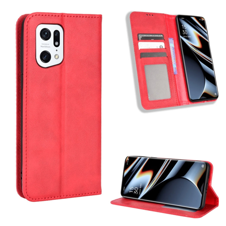 Magnetic Buckle Retro Texture Leather Phone Case — Black