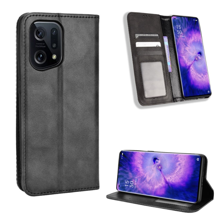 Magnetic Buckle Retro Texture Leather Phone Case — Brown